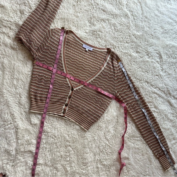 INTERMIX Mona Pointelle Cardigan Set Size Medium - Picture 8 of 10